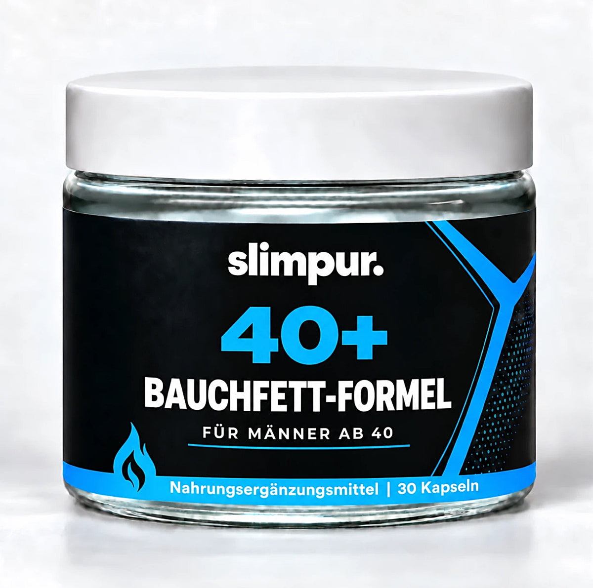 Bauchfett-Formel 40+ von Slimpur, Dose mit 30 Kapseln