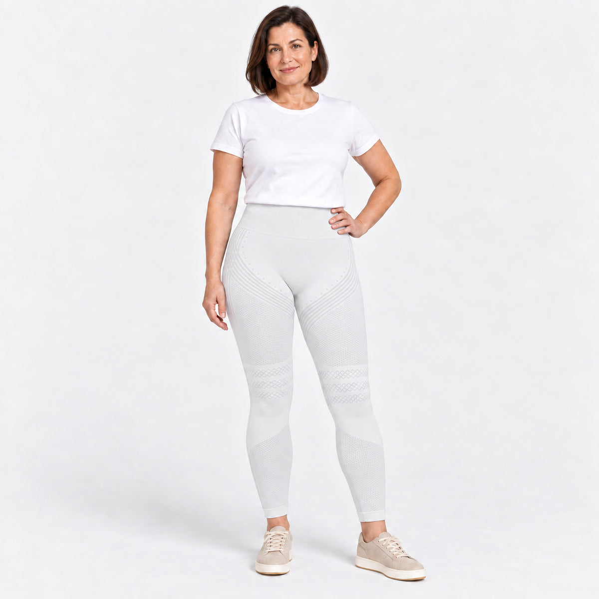 Slimpur Kompressions-Leggings in Weiss